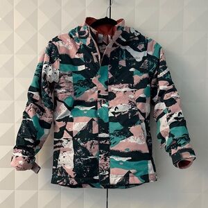 Columbia Pink and Green Camouflage Jacket